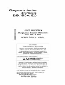 Manuel de l'opérateur pdf des chargeuses compactes sur chenilles John Deere 326D, 328D, 332D FR - John Deere manuels - JD-OMT...