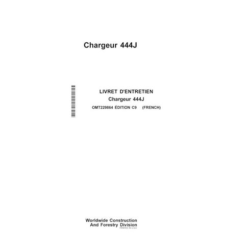 JD-OMT229864-FR John Deere 444J loader operator's manual FR (OMT229864)