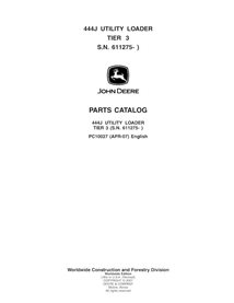 JD-PC10027 John Deere 444J loader parts catalog (PC10027)