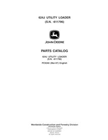 John Deere 624J loader pdf parts catalog  - John Deere manuals - JD-PC9340