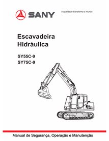 Excavadora Sany SY55C-9, SY75C-9 pdf manual de operación y mantenimiento PT - Sany manuales - SANY-R04T01PTAO0-OM-PT