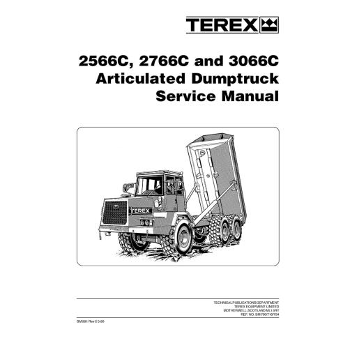 2766C Terex 2566C 3066C Articulated Dump Truck Service Manual Maintenance
