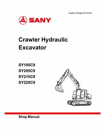 Manuel d'atelier pdf de l'excavatrice Sany SY195C9, SY205C9, SY215C9, SY225C9 - Sany manuels - SANY-SY195-225C9-SM-EN