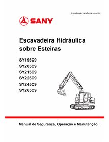 Excavadora Sany SY195C9, SY205C9, SY215C9, SY225C9, SY245C9, SY265C9 pdf manual de operación y mantenimiento PT - Sany manual...