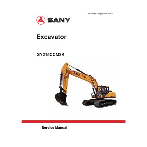 Sany SY215CC M3K excavator pdf service manual  - SANY manuals - SANY-SY215CCM3K-SM-EN