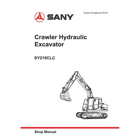 Manual de loja em pdf da escavadeira Sany SY215C LC - Sany manuais - SANY-SY215CLC-SM-EN