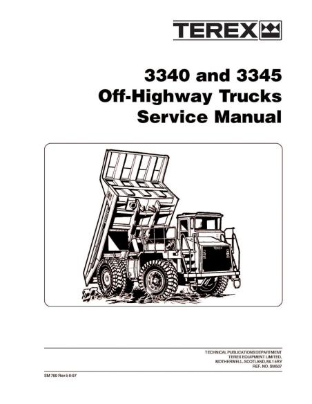 Manual de servicio para camiones todo terreno Terex 3340, 3345 - Terex manuales - TEREX-SM799