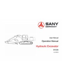 Manual de operação e manutenção em pdf da escavadeira Sany SY235 - Sany manuais - SANY-SY235-OM-EN