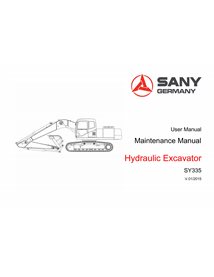 Manuel d'entretien pdf de l'excavatrice Sany SY335 - Sany manuels - SANY-SY335-MM-EN