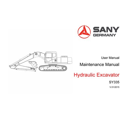 Sany SY335 excavator pdf maintenance manual  - SANY manuals - SANY-SY335-MM-EN