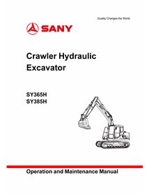 Manual de operación y mantenimiento en pdf de la excavadora Sany SY365H, SY385H - Sany manuales - SANY-SY365-385H-OM-EN