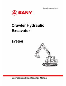 Sany SY500H excavator pdf operation and maintenance manual  - SANY manuals - SANY-SY500H-OM-EN