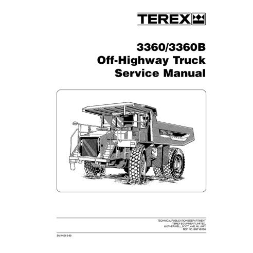 Manual de serviço do caminhão fora-de-estrada Terex 3360, 3360B - Terex manuais - TEREX-SM1421