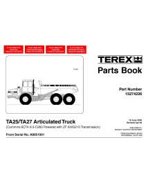 Livro de peças de caminhões articulados Terex TA25, TA27 - Terex manuais
