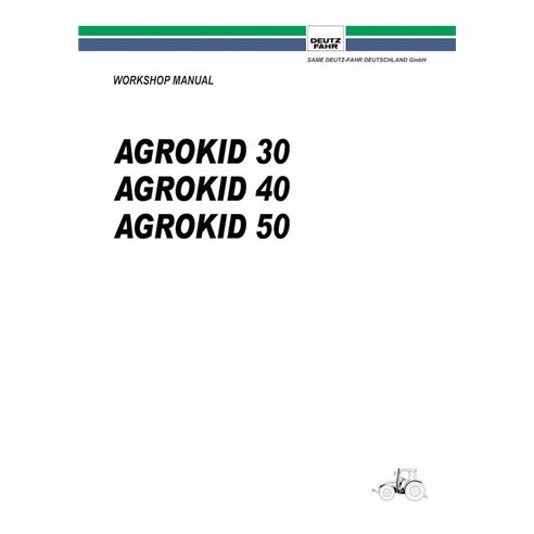 Manual de oficina em pdf do trator Deutz Fahr AGROKID 30, 40, 50 - Deutz Fahr manuais - DEUTZ-AGROKID-30-40-50-WM-EN