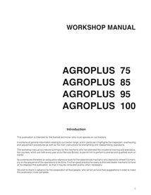 Deutz Fahr AGROPLUS 75, 85, 95, 100 tractor pdf workshop manual  - Deutz Fahr manuals - DEUTZ-AGROPLUS-75-100-WM-EN