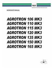 Deutz Fahr AGROTRON 106, 110, 115, 120 , 135, 150, 165 MK3 tractor pdf workshop manual  - Deutz Fahr manuals - DEUTZ-AGROTRON...