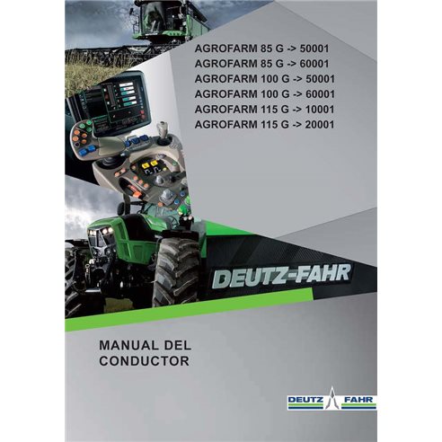 Deutz Fahr AGROFARM 85G, 100G, 115G tractor pdf workshop manual - Deutz Fahr manuals - DEUTZ-AGROFARM-85G-115G-OM-ES