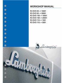 Manuel d'atelier pdf pour tracteur Lamborghini R3 EVO 85, 100, 110 - Lamborghini manuels - LAMBO-307W0272EN206