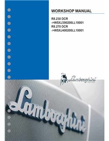 Manuel d'atelier pdf pour tracteur Lamborghini R8.230, R8.270 DCR - Lamborghini manuels - LAMBO-307W0072EN213