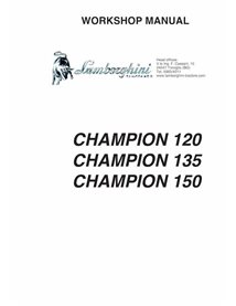 Manuel d'atelier pdf pour tracteur Lamborghini CHAMPION 120, 130, 150 - Lamborghini manuels - LAMBO-CHAMPION-120-150-WM-EN