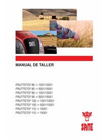 Manuel d'atelier pdf pour tracteur SAME FRUTTETO 80, 90, 100, 110 ES - SAME manuels - SAME-307W0301ES012