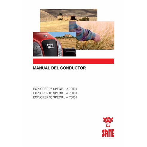 Manuel d'utilisation et d'entretien du tracteur SAME EXPLORER 75, 85, 95 SPECIAL pdf ES - SAME manuels - SAME-307U1051ES001