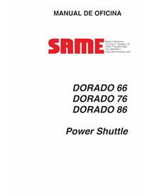 Manuel d'atelier pdf pour tracteur SAME DORADO 66, 76, 86 Power Shuttle ES - SAME manuels - SAME-DORADO-66-86-WM-ES