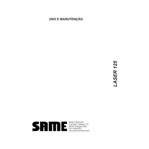 Manual de operação e manutenção do trator SAME LASER 125 em pdf PT - SAME manuais - SAME-307734470-OM-PT