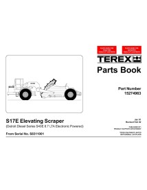 Livro de peças de raspador Terex S17E - Terex manuais - TEREX-15274963