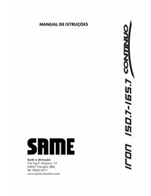 Manuel d'utilisation et d'entretien pdf pour tracteur SAME IRON 150.7, 165.7 PT - SAME manuels - SAME-307732870-OM-PT