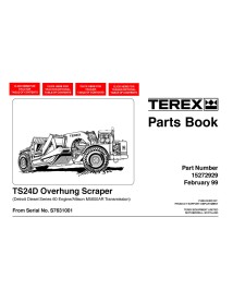 Livro de peças de raspador Terex TS24D - Terex manuais