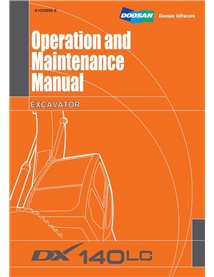 Manual de operación y mantenimiento pdf de la excavadora Doosan DX140LC - Doosan manuales - DOOSAN-K1030026-OM-EN