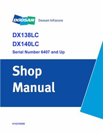 Manual de loja em pdf da escavadeira Doosan DX138LC, DX140LC - Doosan manuais - DOOSAN-K1027955B-SM-EN