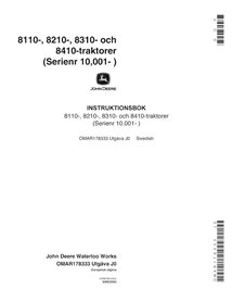 Manuel de l'opérateur pdf pour tracteur John Deere 8110, 8210, 8310, 8410 SV - John Deere manuels - JD-OMAR178333-SV