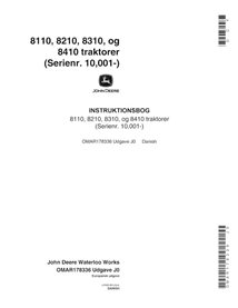 John Deere 8110, 8210, 8310, 8410 tractor pdf manual del operador DA - John Deere manuales - JD-OMAR178336-DA