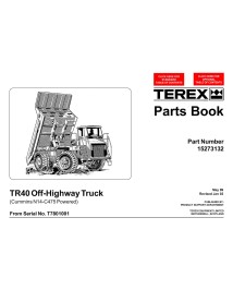 Livro de peças de caminhão fora-de-estrada Terex TR40 - Terex manuais