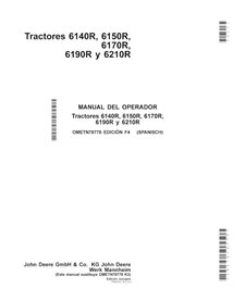 John Deere 6140R, 6150R, 6150RH, 6170R, 6190R, 6210R EU manual del operador del tractor pdf ES - John Deere manuales - JD-OME...