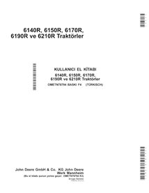 Manuel de l'opérateur pdf pour tracteur John Deere 6140R, 6150R, 6150RH, 6170R, 6190R, 6210R EU TR - John Deere manuels - JD-...