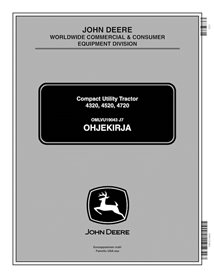 John Deere 4320, 4520, 4720 (SN 130101-670000) compact utility tractor pdf operator's manual FI - John Deere manuals - JD-OML...