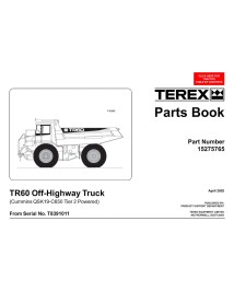 Livro de peças de caminhão fora-de-estrada Terex TR60 - Terex manuais - TEREX-15275765
