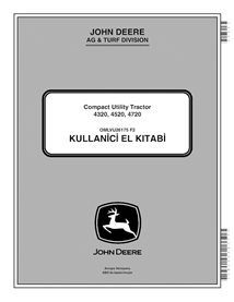 JD-OMLVU26175-TR Manual del operador del tractor utilitario compacto John Deere 4320, 4520, 4720 (SN 810481-) TR (OMLVU26175)