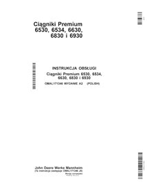 JD-OMAL171346 John Deere 6530, 6534, 6630, 6830, 6930 compact utility tractor operator's manual PL (OMAL171346)