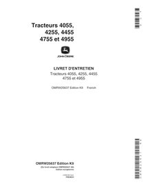 Manuel de l'opérateur pour tracteur John Deere 4055, 4255, 4455, 4755, 4955 (SN 0-006675) pdf FR - John Deere manuels - JD-OM...