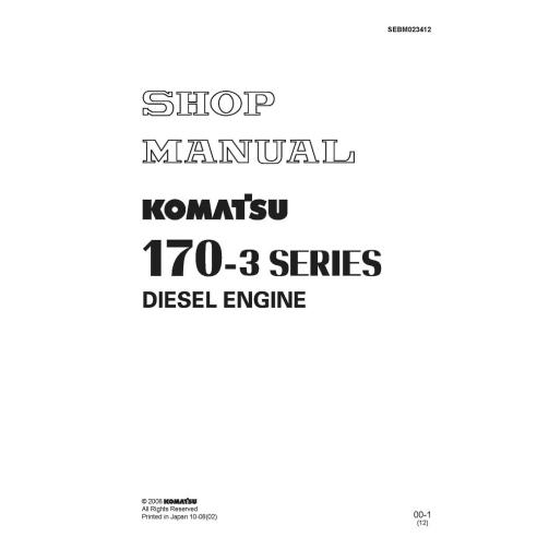 Manual de taller del motor Komatsu Serie 170-3 - Komatsu manuales - KOMATSU-SEBM023412