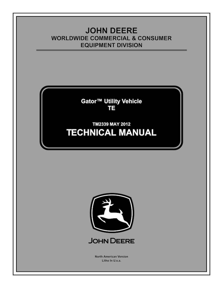 John Deere Te Gator Utility Vehicle Pdf Technical Manual