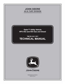 John Deere Gator HPX 4X2, vehículo utilitario HPX 4X4 pdf manual técnico - John Deere manuales - JD-TM2195-EN