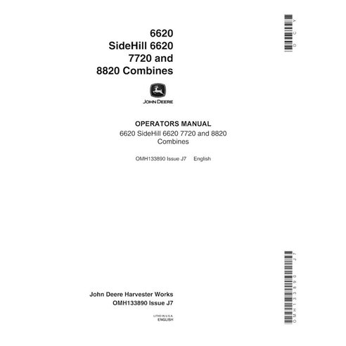 John Deere 6620, 7720, 8820 (SN 615401-) manual del operador de la cosechadora en pdf - John Deere manuales - JD-OMH133890-EN