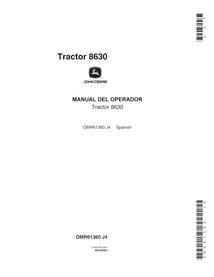 Manuel de l'opérateur pdf du tracteur John Deere 8630 (SN 001000-008117) ES - John Deere manuels - JD-OMR61360-ES