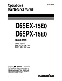 Manual de operação e manutenção do buldôzer Komatsu D65EX-15E0, D65PX-15E0 - Komatsu manuais